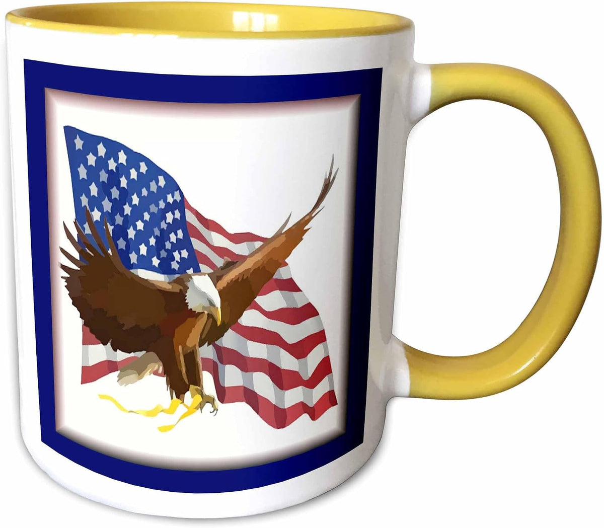 Eagle With Flag Designs 4th Ceramic Mug