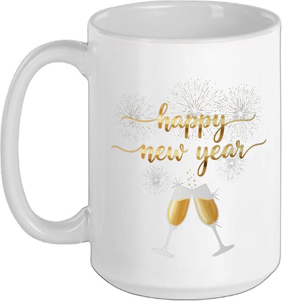 Fireworks NYE Countdown New Year Ceramic Mug