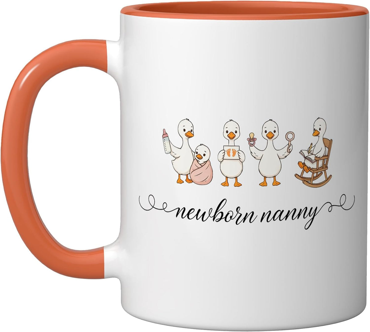 Newborn Nanny Ducks Cute Babysitter Ceramic Mug
