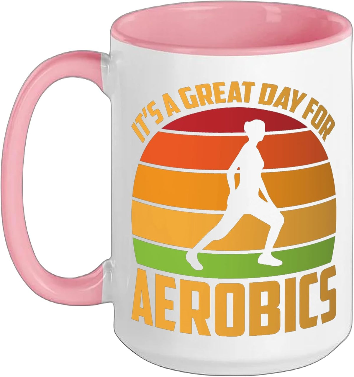 Great Day For Aerobics Gymnastics Workout Retro Aerobic Ceramic Mug