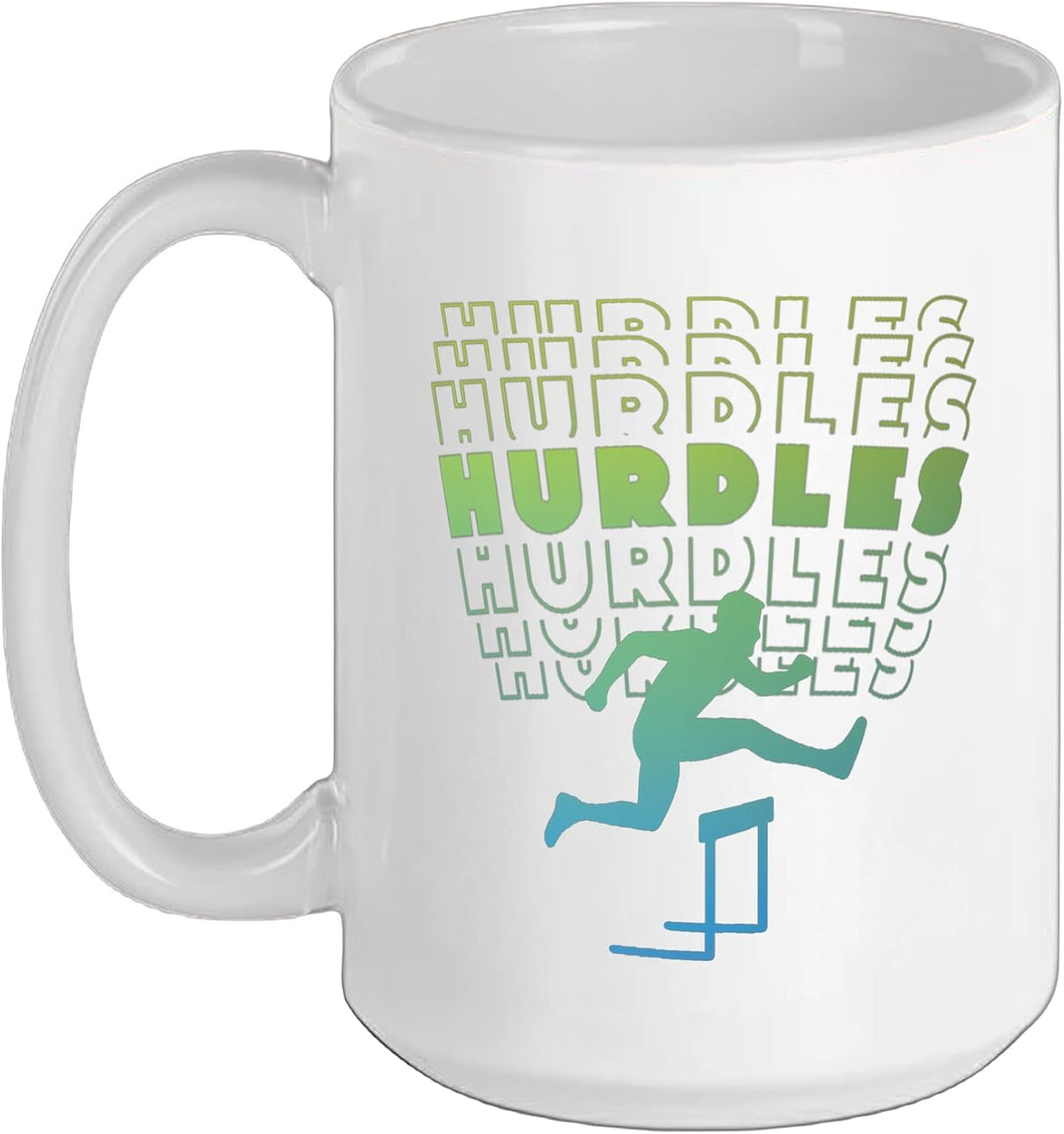 Retro Guy Color Hurdles - Fun For Hurdle Runners Ceramic Mug
