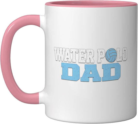 Water Polo Dad Distressed Block Letters Waterpolo Ceramic Mug