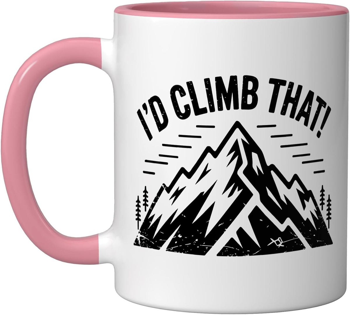 Funny Rock Climbing Mom Who Finds Mountains Crags Ceramic Mug