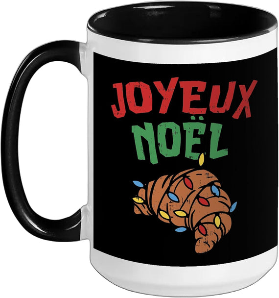 Joyeux Noel Croissant French France Christmas Ceramic Mug