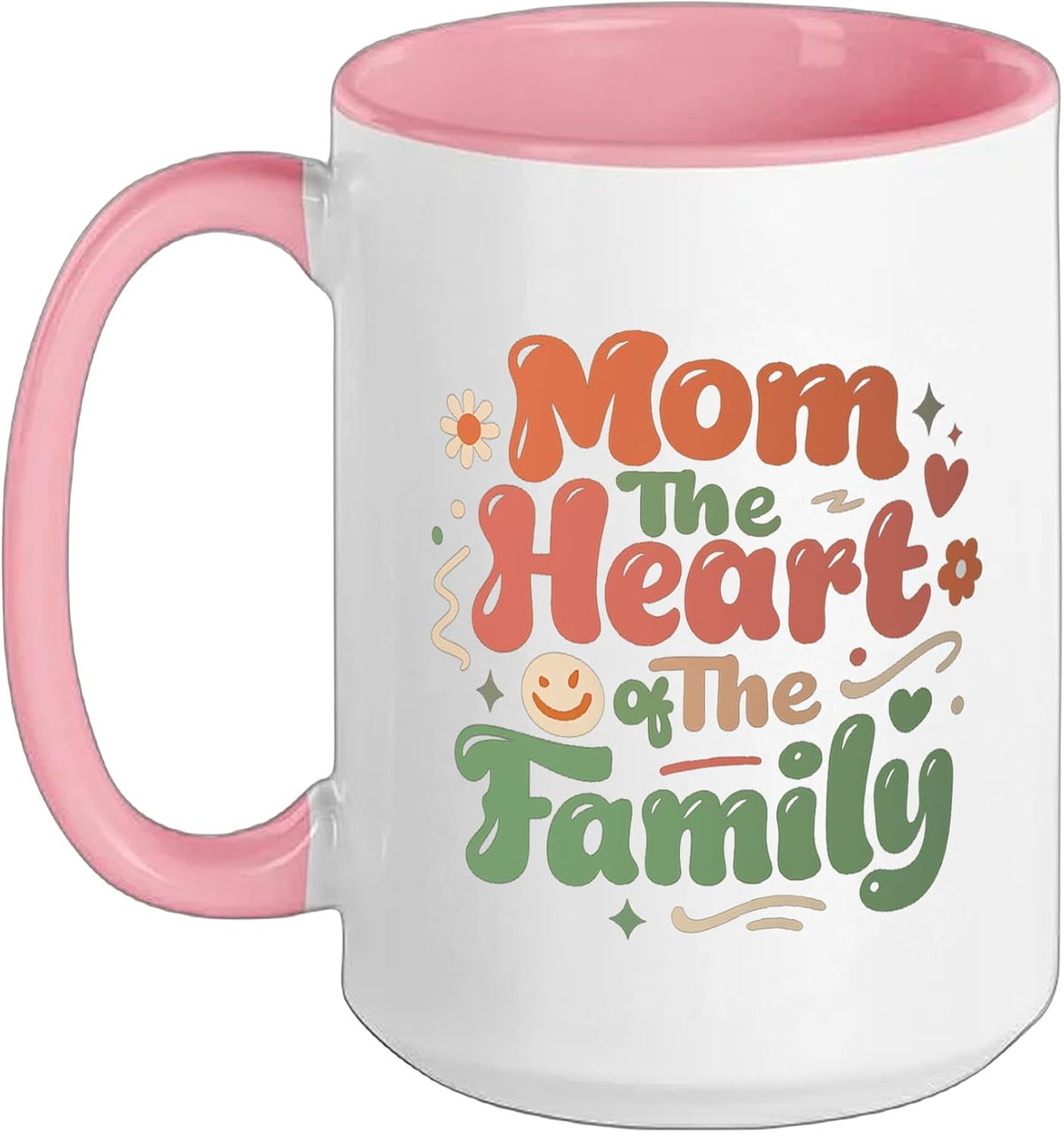 Mom The Heart Of The Family Best Mom Mama Mommy Mother's Ceramic Mug