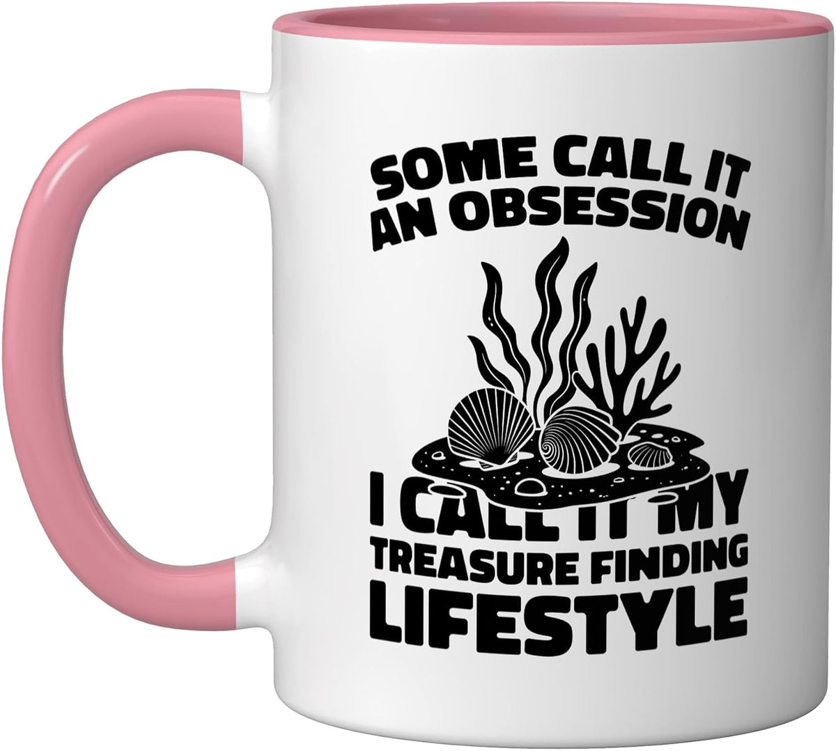 Shell Collecting Beach - Nature Beachcombing Ceramic Mug