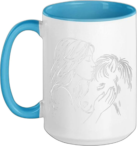 Miniature Horse Women Tiny Horse Lover Pony Dressage Girls Ceramic Mug