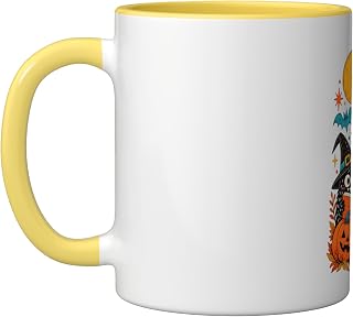 Halloween Book Lover Monsters Spooky Reading Design Ceramic Mug