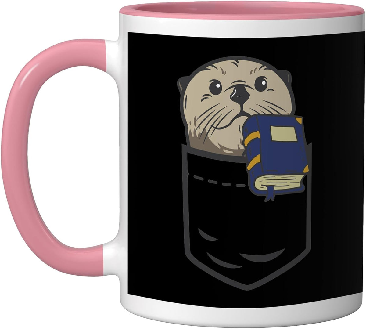 Otter Cute Read Reading Book Librarian Across America Kids Ceramic Mug