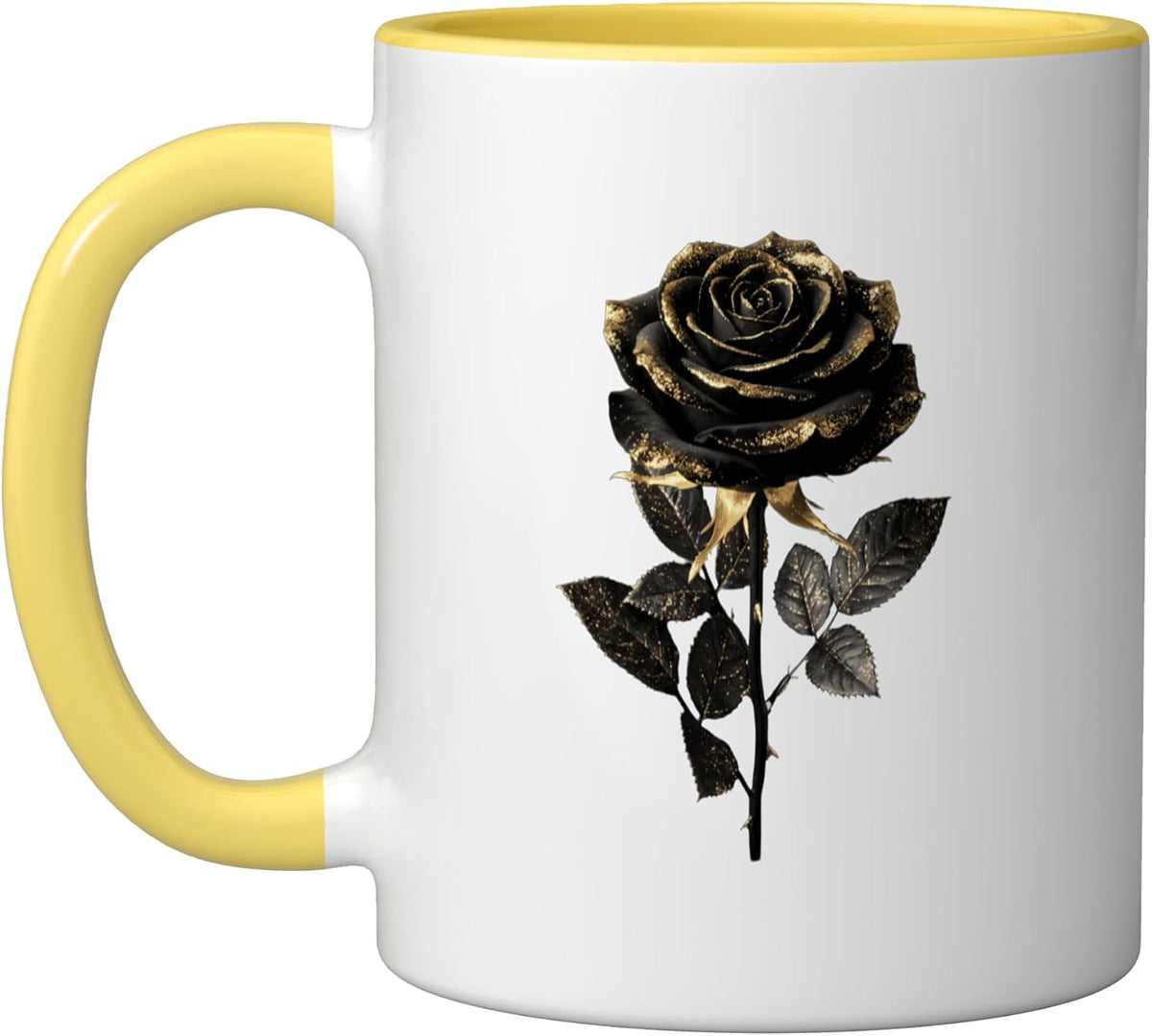 Black Rose Flower Botanist Garden Gardening Flower Rose Ceramic Mug