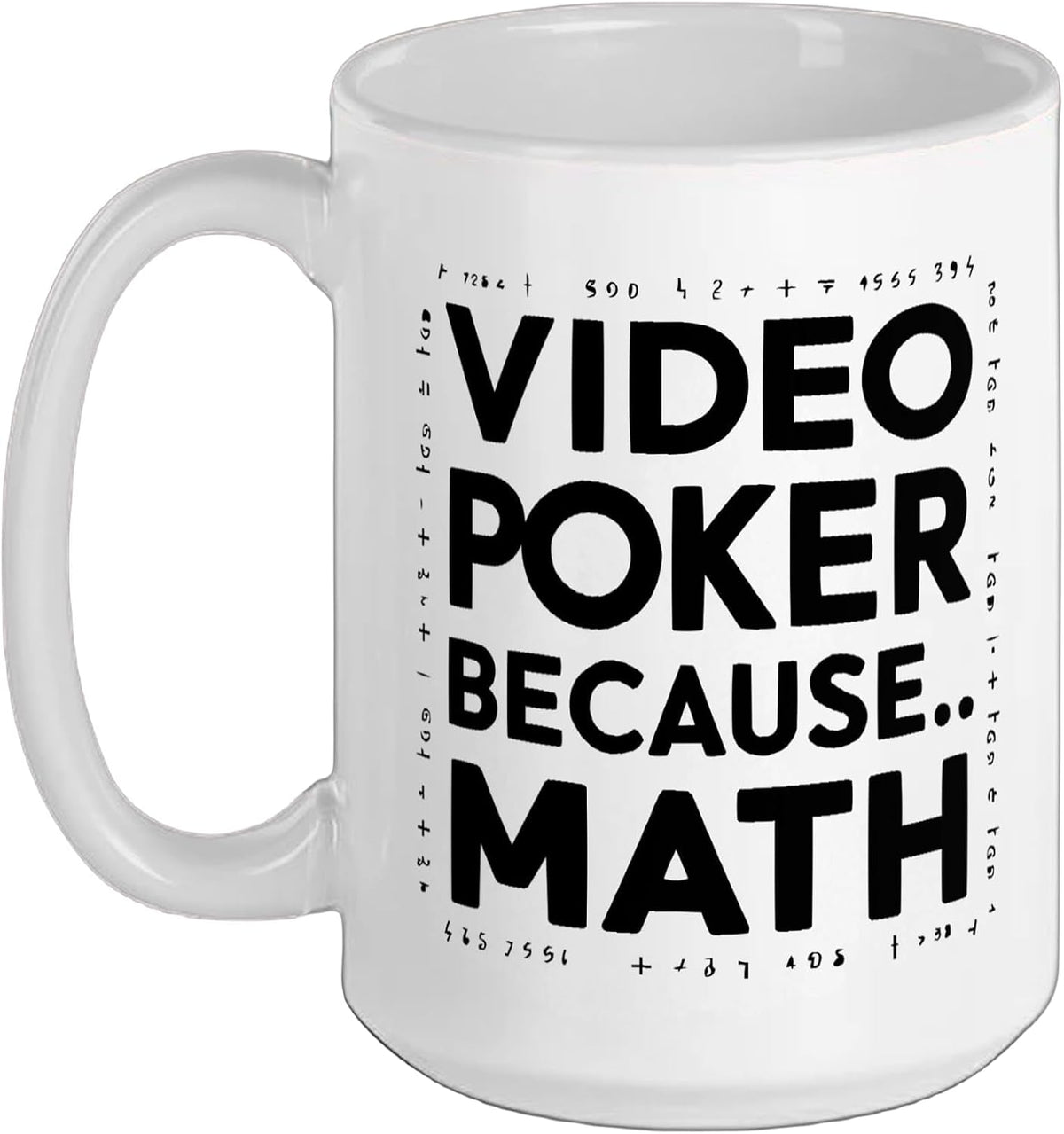 Video Poker Player Card Game Gambling Gambler Casino Ceramic Mug