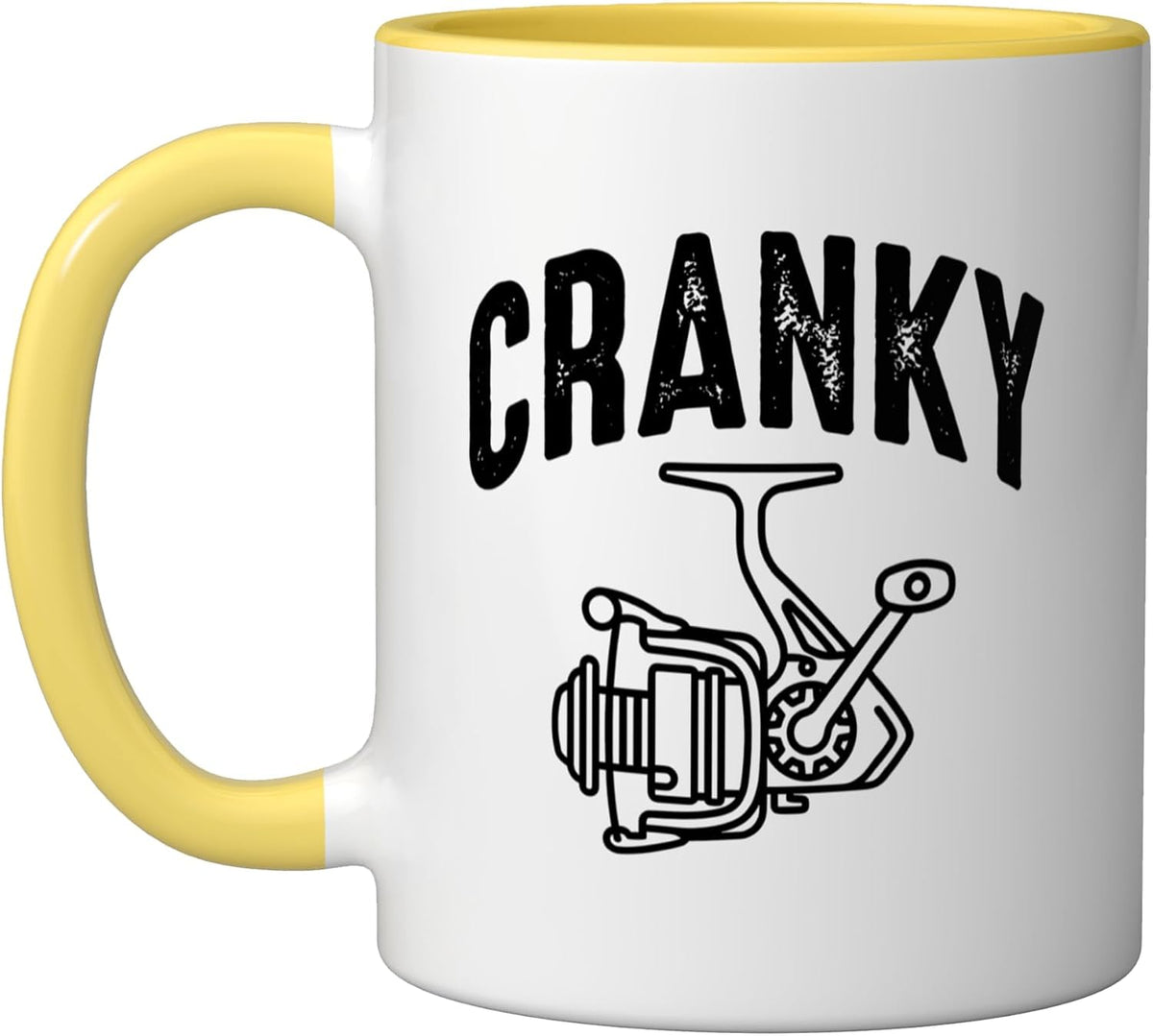 Cranky Fishing Reel Crankbait Funny Fishing Lure Ceramic Mug