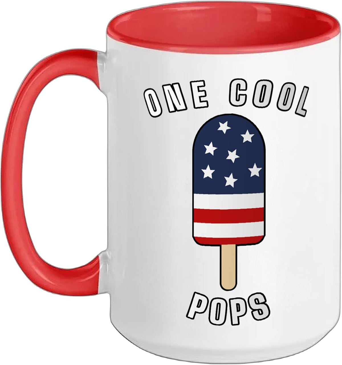 Fun One Cool Pops Patriotic Summer Father's Day Graphic Ceramic Mug