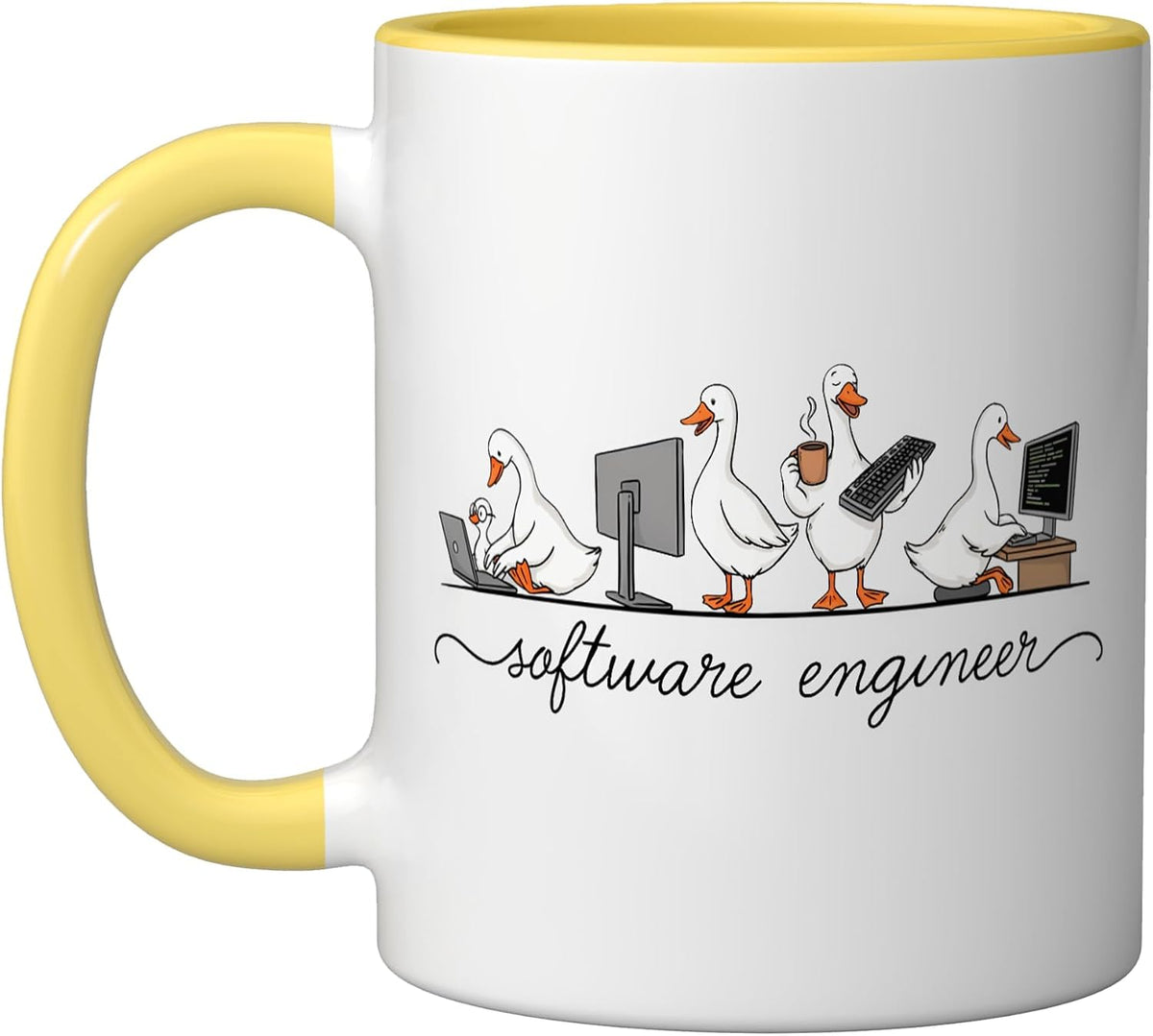 Ducks Software Engineer Coding Funny Duck Ceramic Mug