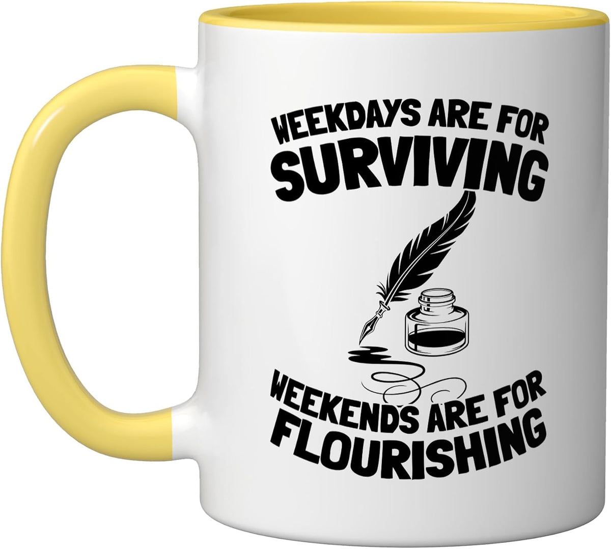 Handwriting Art - Penmanship Calligraphy Ceramic Mug