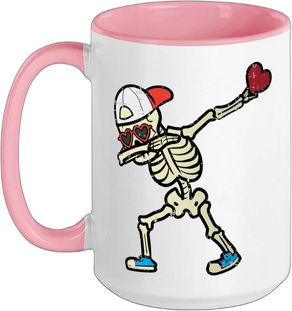Valentines Day Skeleton Dab Boys Kids Toddler Youth Men Ceramic Mug