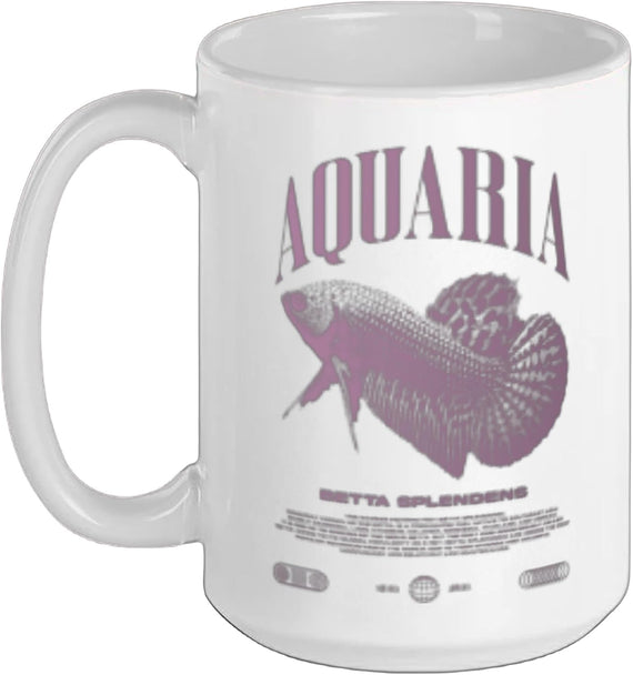 Aquaria Betta Fish Aquarium Splash Art Ceramic Mug
