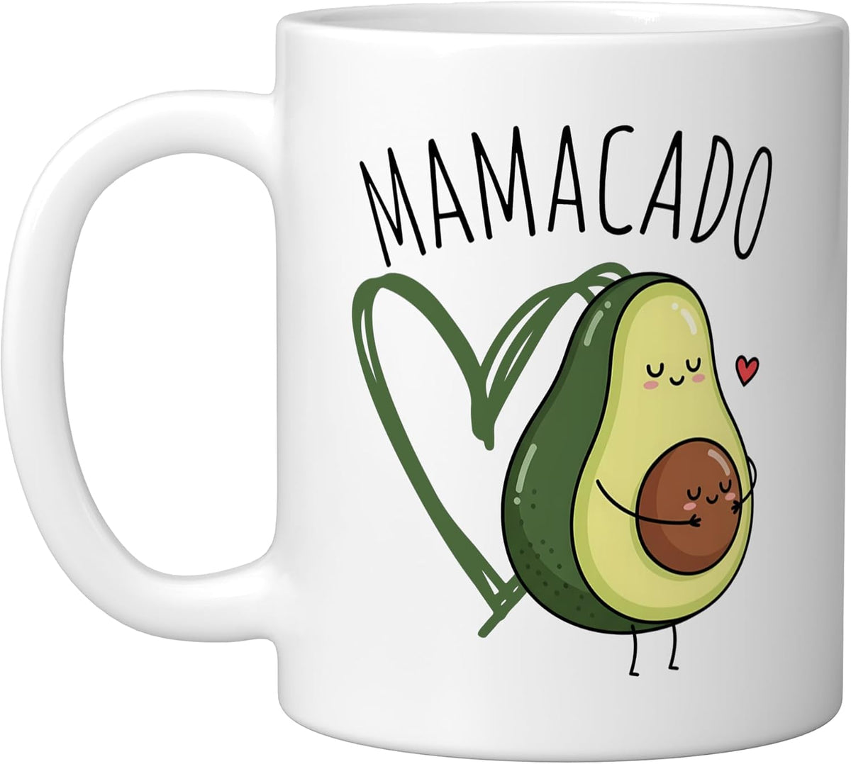 Mama-Cado Cute Avocado Pregnancy Announcement Mom To Be Ceramic Mug