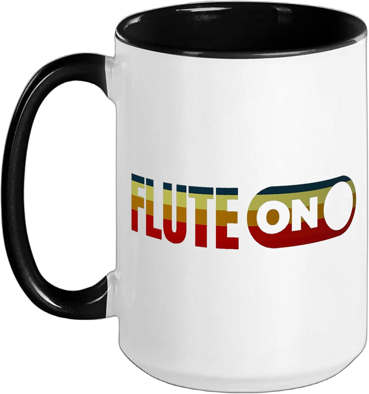 Flute On Toggle Switch Retro Flute Player Ceramic Mug