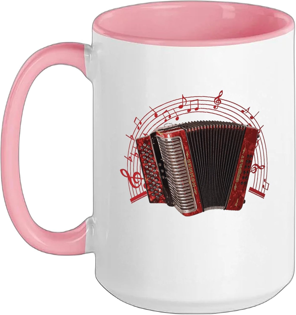 Retro Air Accordion Player Choir Musical Men Women Husband Ceramic Mug