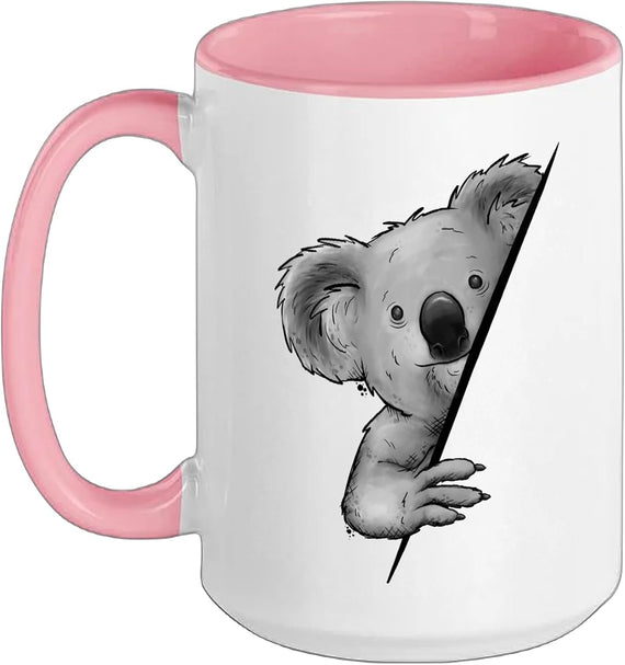 Cute Marsupial Funky Koala Illustration Fancy Koalabear Ceramic Mug
