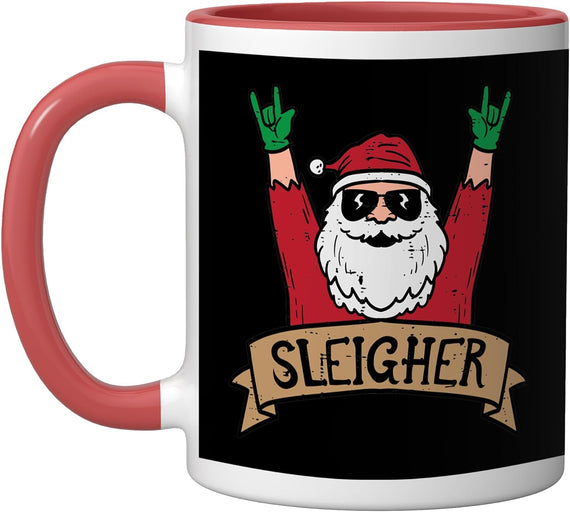 Christmas Sleigher Santa Rock Xmas Rocker Men Women Kids Boy Mug