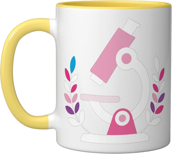 Colorful Microscope For Science Lovers, Fun Scientist Vibe Ceramic Mug