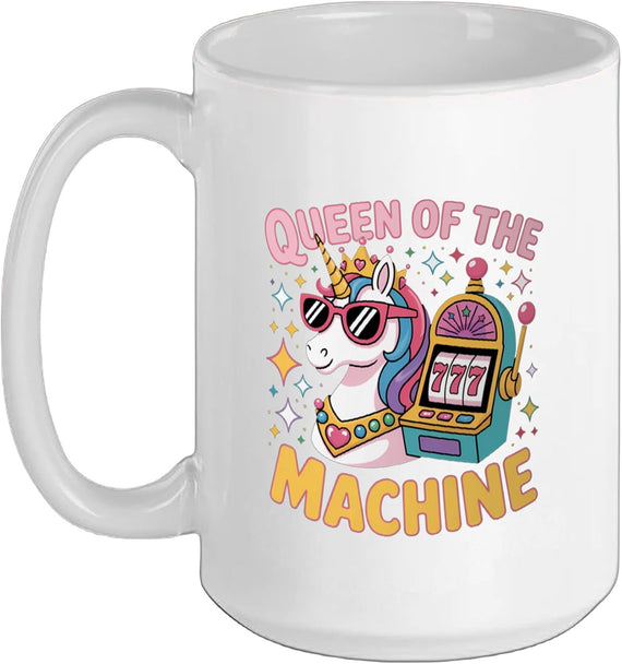 Cute Slot Machine Queen Casino Gambling Poker Player Ceramic Mug