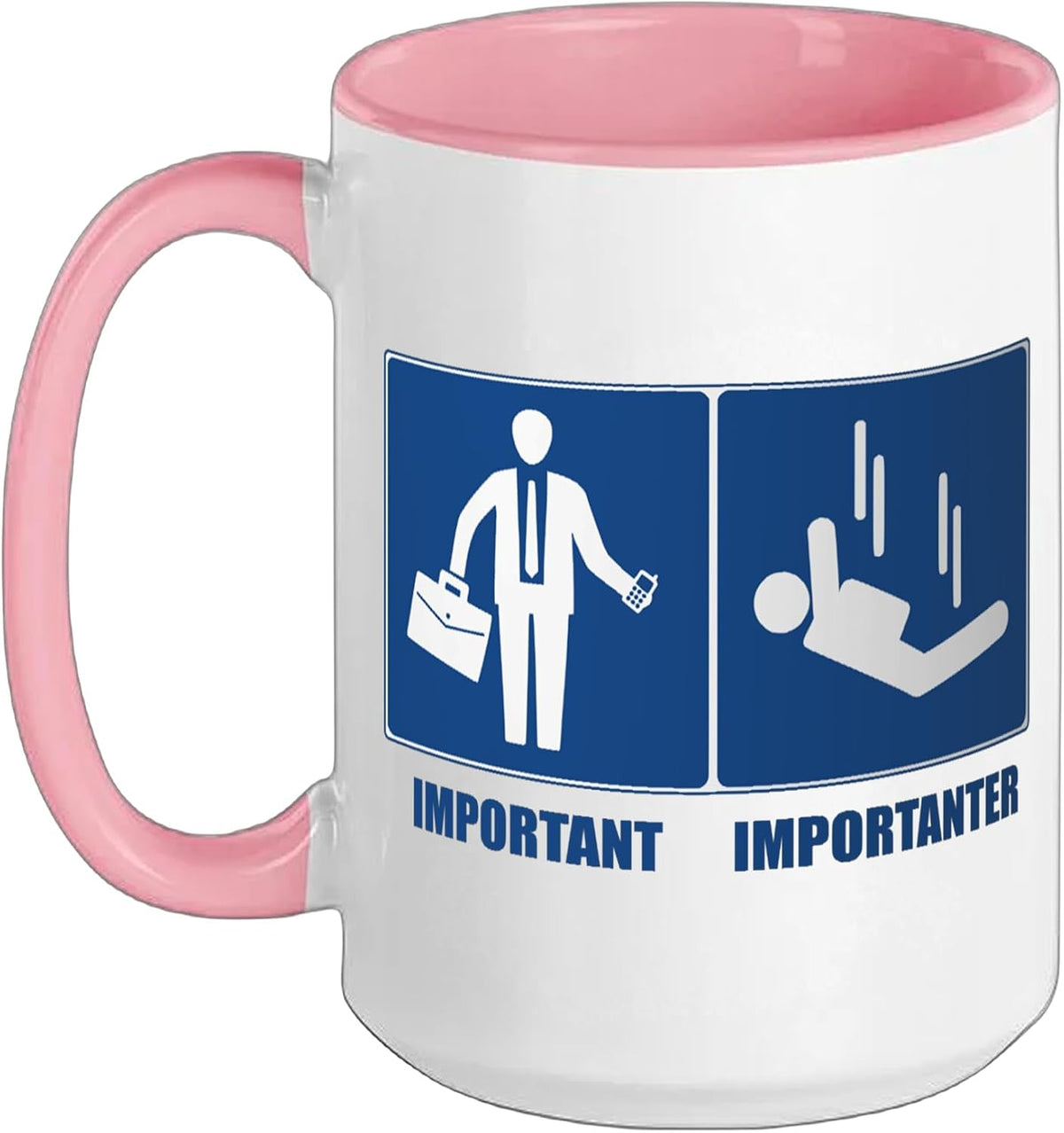Work Is Important, Sky Diving Is Importanter Ceramic Mug