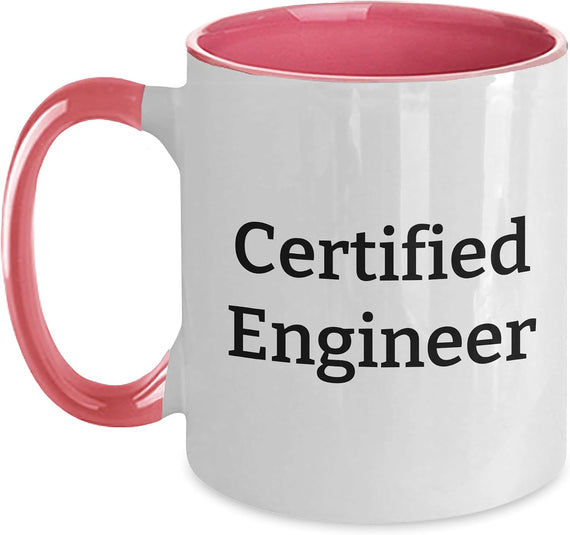 Funny Engineer Gifts For Birthday Maker Certified Engineer Ceramic Mug