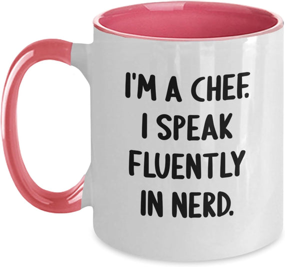 Chef Fluent In Nerd Funny Quote Ceramic Mug