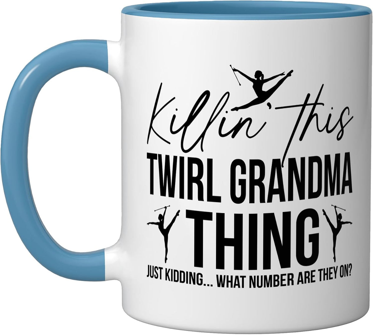 Baton Twirl Grandma Thing Baton Twirling Grandma Halloween Ceramic Mug