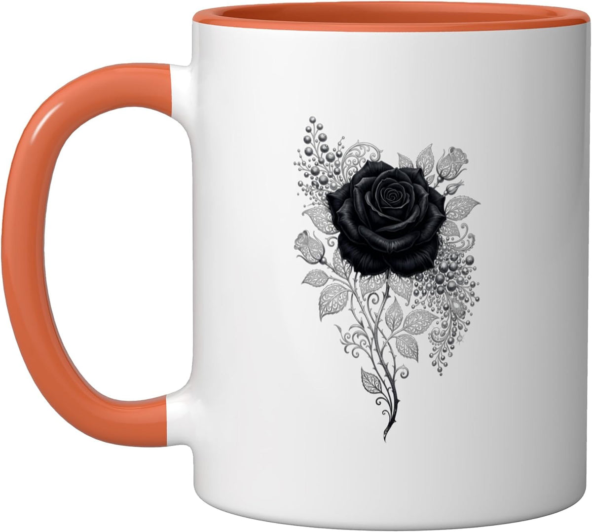 Black Rose Flower Botanist Garden Gardening Flower Rose Ceramic Mug