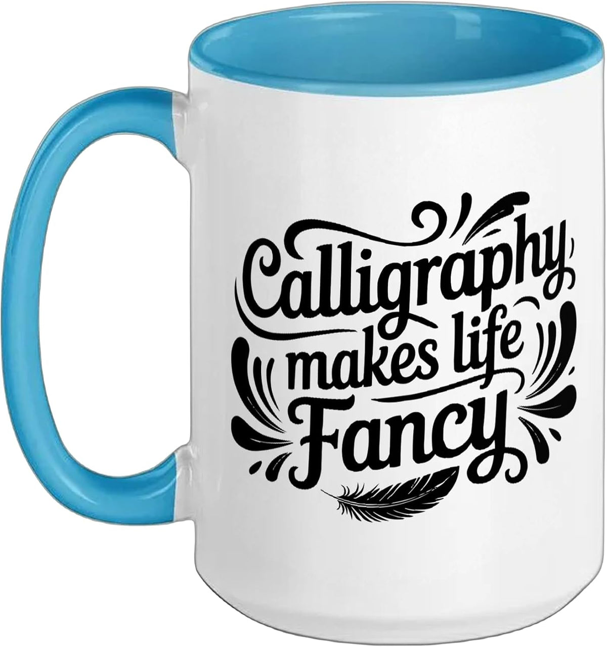 Calligraphy Calligraphic Writing Lettering Typography Ceramic Mug
