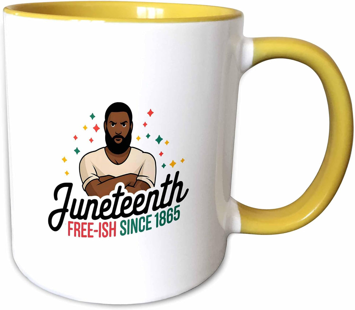 Juneteenth Composition Of Afro American Man Ceramic Mug