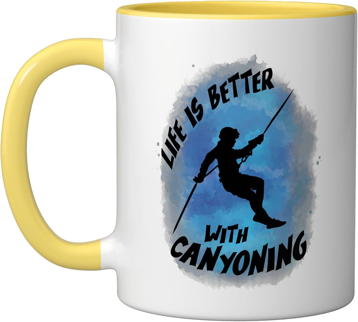 Life Is Better With Canyoning Canyoneering Rappelling Ceramic Mug
