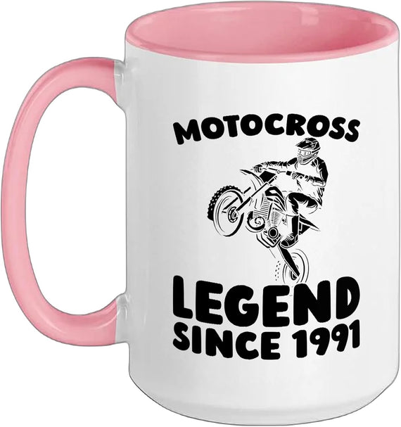 Born In 1991 - Supermoto Mx Motocross Dirt Bike Birthday Ceramic Mug