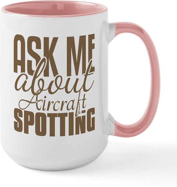 Cafepress Aircraft Spotting Large Mug Mugs (444 Ml) Ceramic Mug