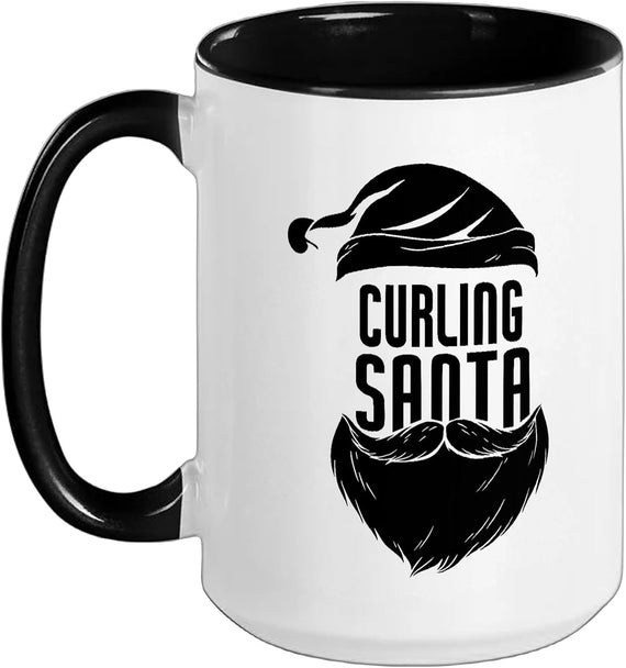 Santa Claus Curling Christmas Ceramic Mug