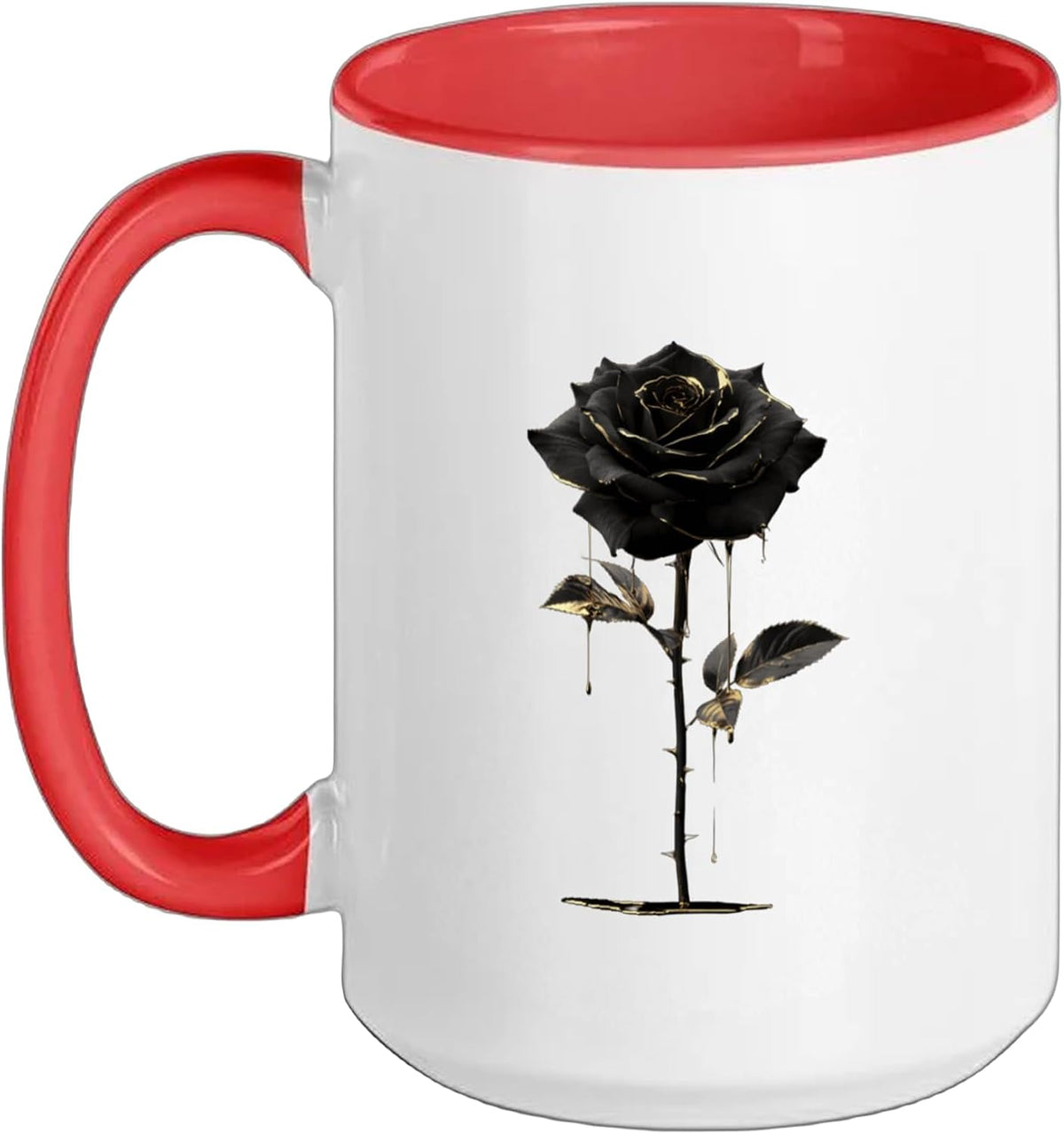 Black Rose Flower Botanist Garden Gardening Flower Rose Ceramic Mug