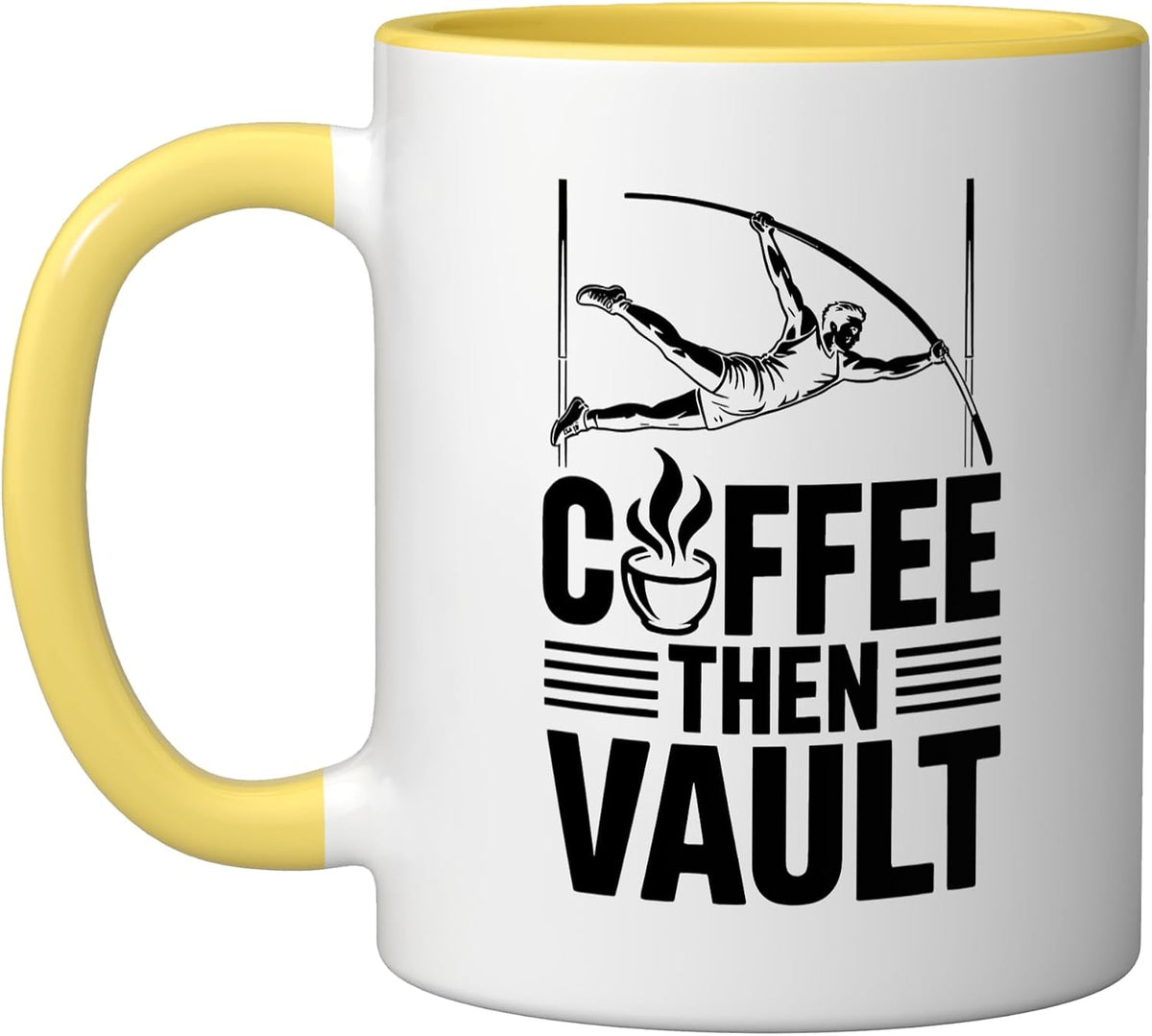 Pole Vaulter Who Runs Coffee Adrenaline Before Meet Vault Ceramic Mug