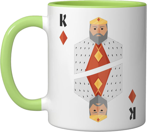 King of Diamonds Playing Card Casino Theme Ceramic Mug