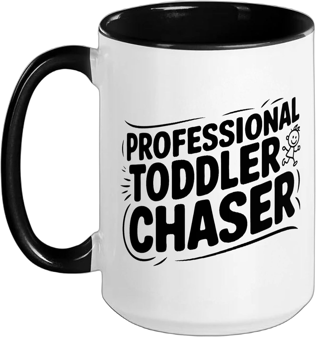 Professional Toddler Chaser Stick Figure Ceramic Mug
