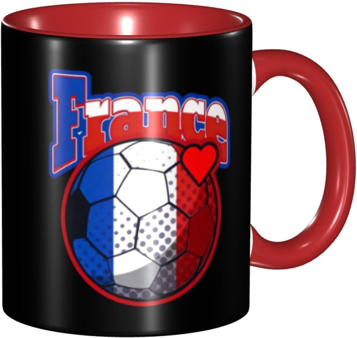 France With Curved Handle Ceramic Mug