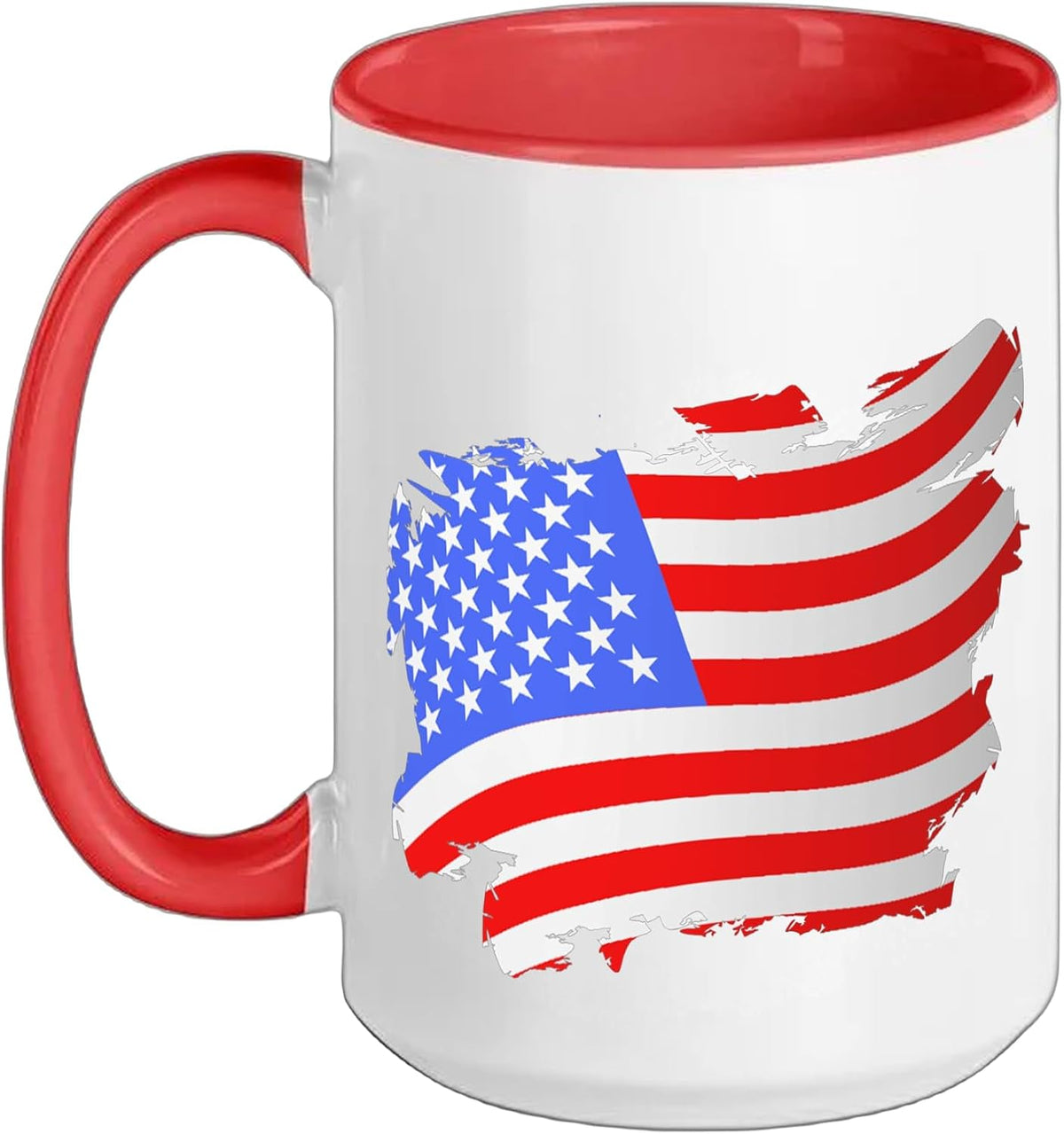 Usa Retro Vintage Distressed Flag For Patriotic Memorial Ceramic Mug