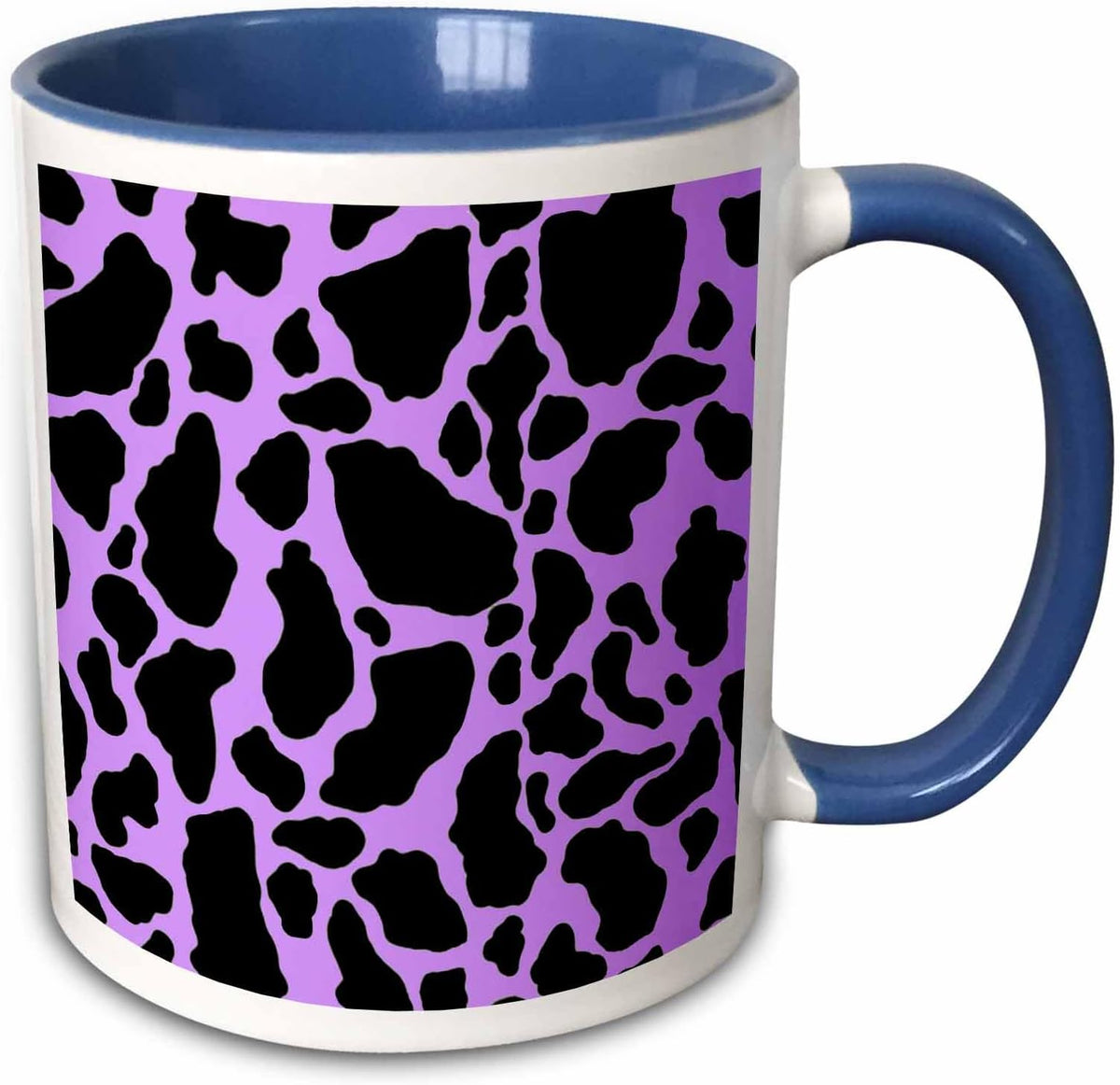 Purple & White Cow Print Designs Prints Ceramic Mug