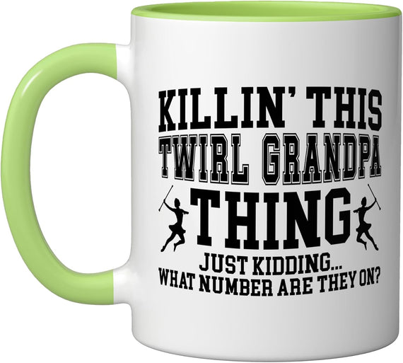Baton Twirl Grandpa Thing Baton Twirling Grandpa Halloween Ceramic Mug