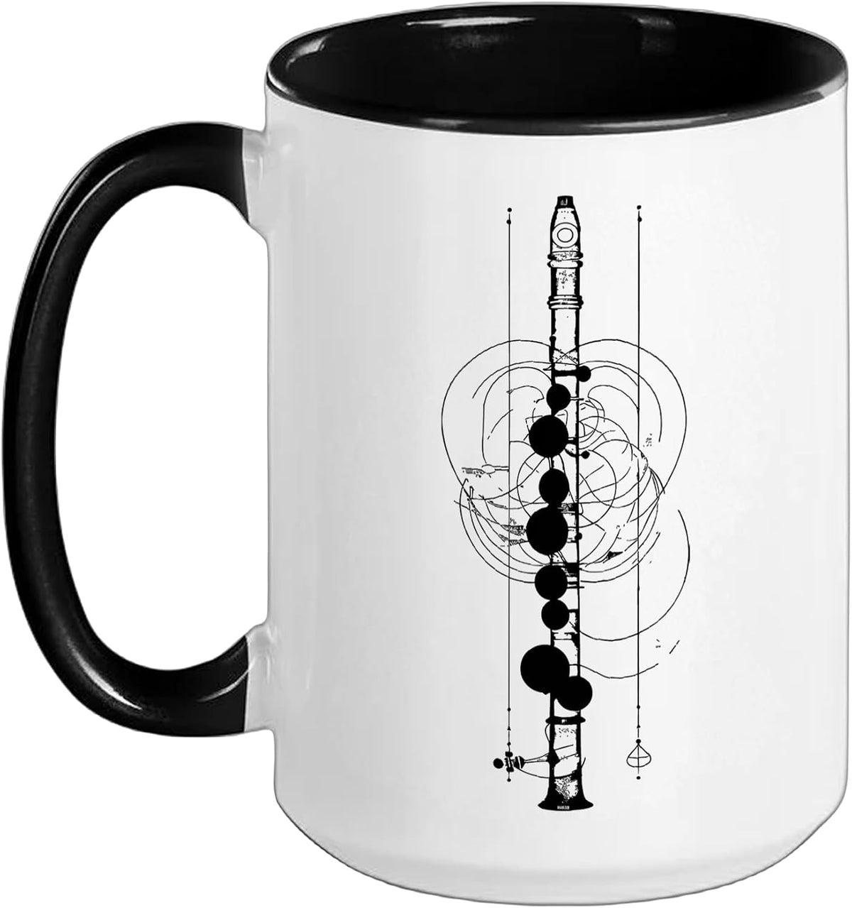 Flute Drawing Chamber Music Ceramic Mug