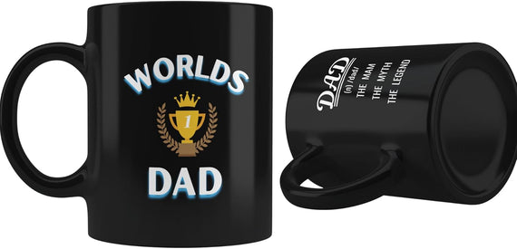 Worlds Dad Trophy Funny Dad Gift Ceramic Mug