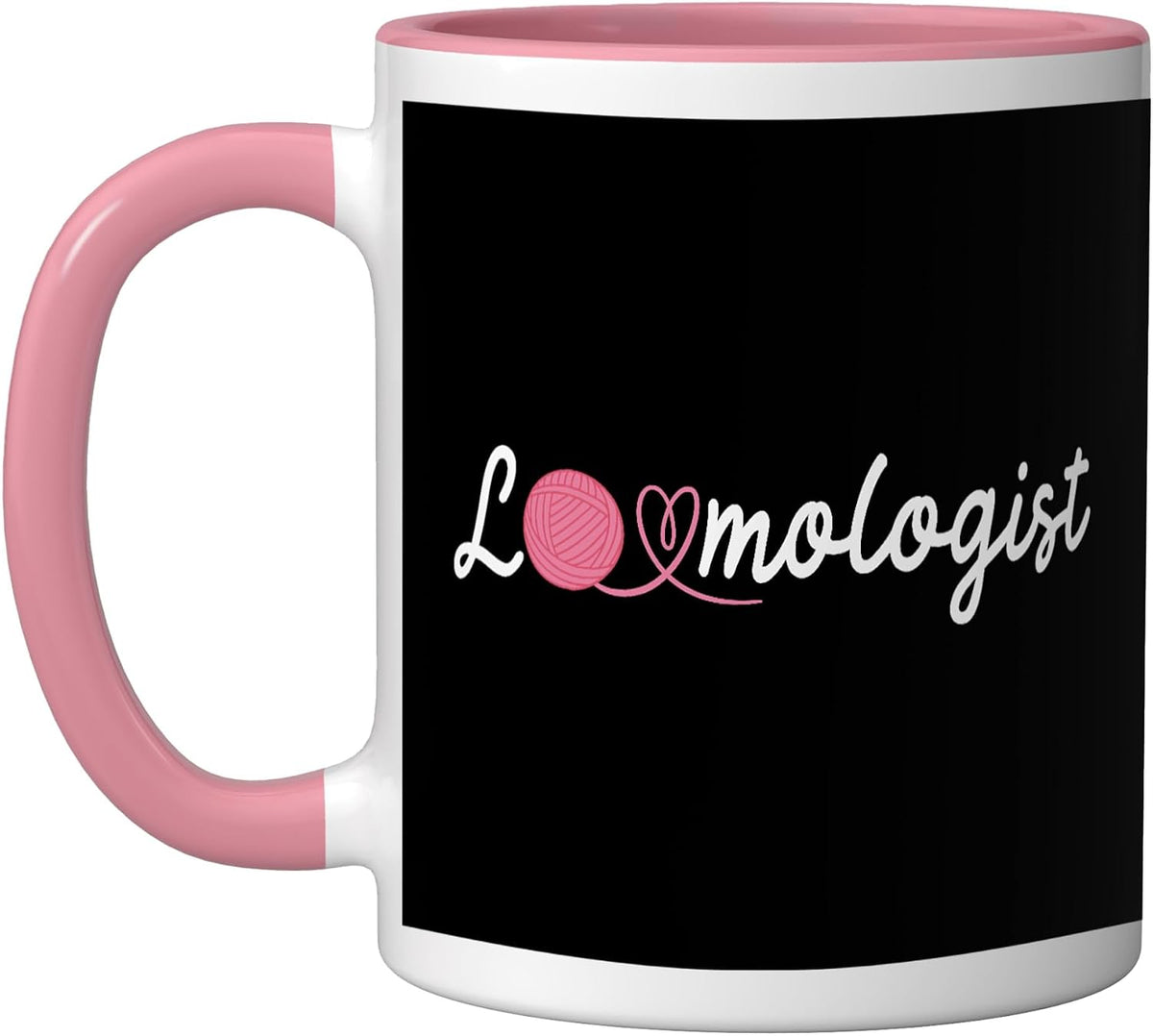 Loom Knitting Circle Loomologist Yarn Crochet Loom Knitter Ceramic Mug